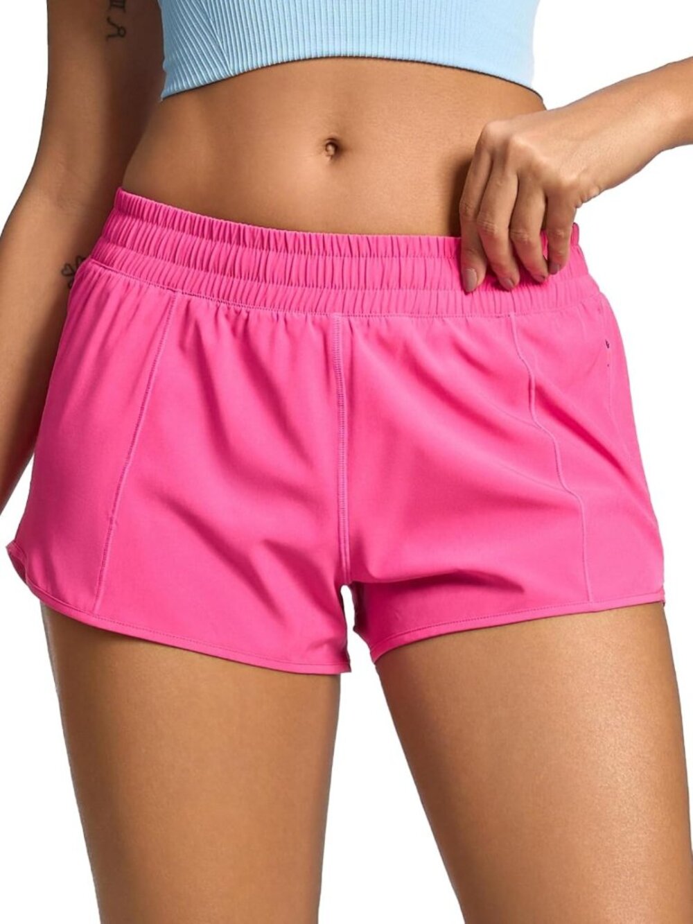 Lightweight Quick-Dry Women's Running Shorts, Low Waisted Athletic Gym Shorts